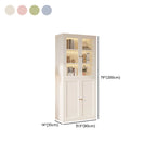 Steel Vertical Organizing Shelf with 2 Cabinets and 6-Shelf Closed Back