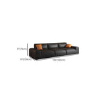 Midnight Black/White Standard Sofa/Loveseat with Armrest for Drawing Room