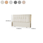 Simplistic Panel Headboard with No Distressing, Piled Tufted Rectangular Design for King/Twin XL/Queen Bed, Sponge Upholstery Fill, Standard Height