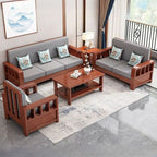 Mold-resistant Light Gray Standard Sofa with 4 Pillows