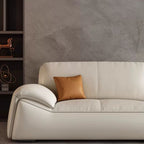 Contemporary Modern Solid Color Stain Resistant Standard/Single Sofa in Off-White, Seats 3/6/5 with 3/1 Pillows