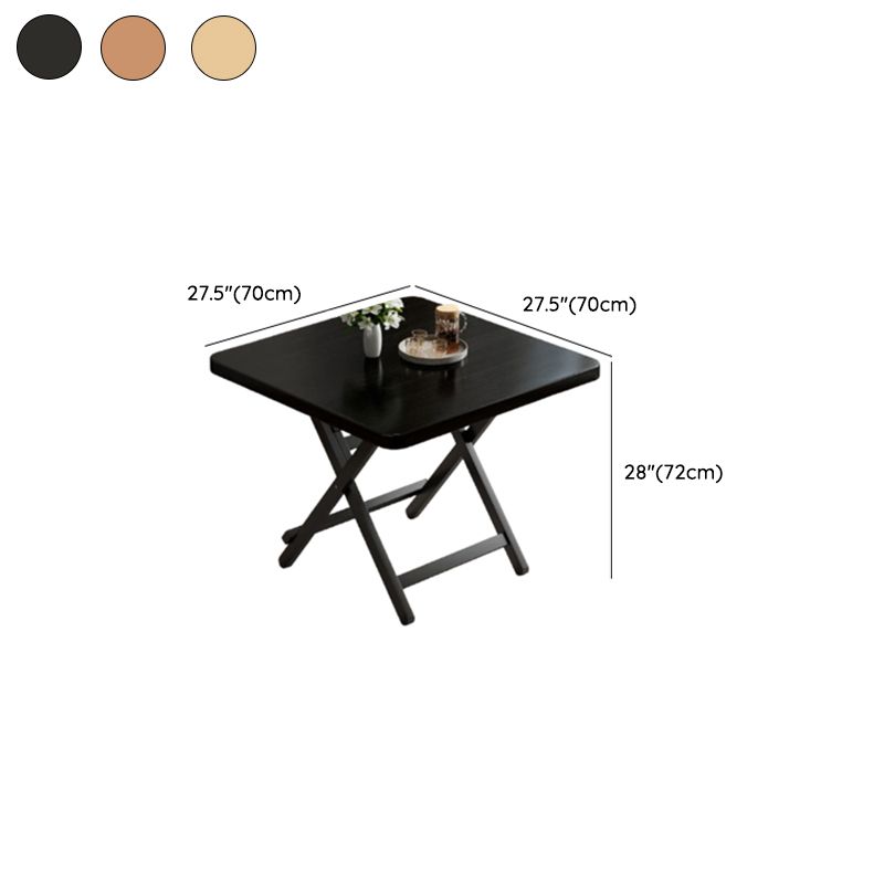 Laminate Dining Table with Crossed Legs, Scratch-repellent, Foldable Square Top for 2-seater