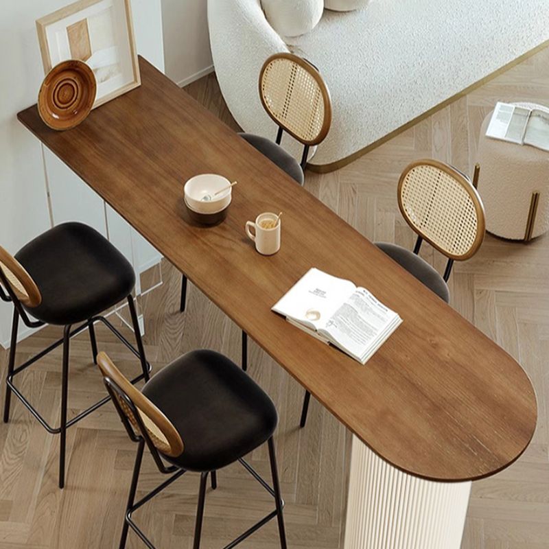 Pub Table in Rosa Pine with Auburn Finish and Asymmetrical Shape