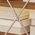 White Modern Standard Baker's Rack with Metal Frame and Wood Shelves