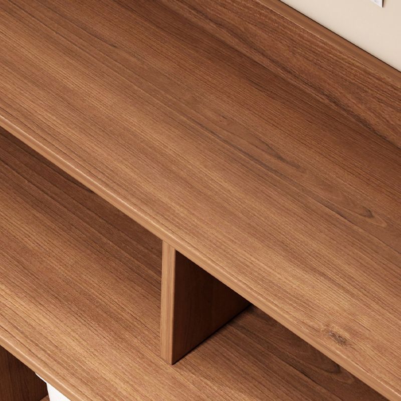 Art Deco Sideboard with 3 Drawers, Closet, 2/3 Shelves, Pantry Hutch, Engineered Wood Countertop, and Sliding Doors