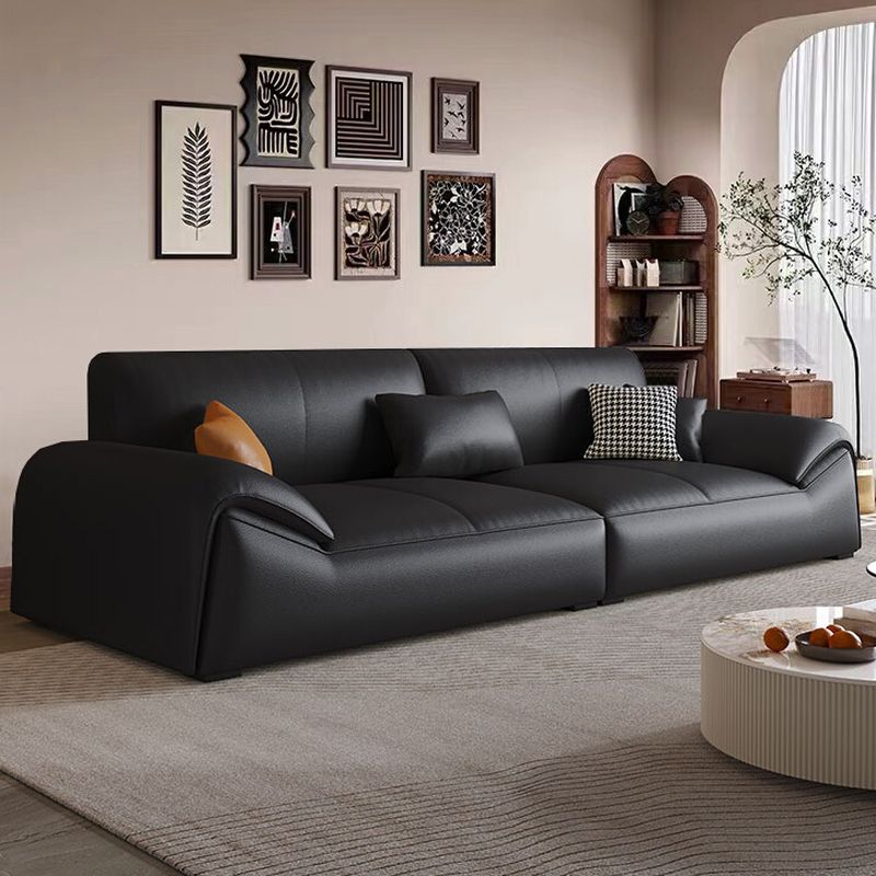 Black Standard Sofa/Loveseat/Single Sofa with Arm and 3 Pillows