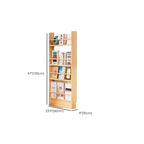Unfinished Color Vertical Open Display with Open Back, Featuring 6/5/4 Shelves in Natural Wood