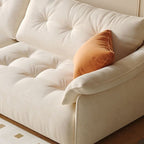 Drawing Room Standard Sofa in Midnight Black/Amber Color/Off-White with Armrest