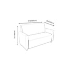 47.27"D x 25.59"W x 33.46"H Contemporary Glam 2-seat Sofa for Restaurant