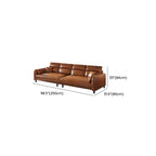 Modish Solid Color Stain Resistant Standard Sofa/Loveseat in Auburn, 3-Seater/4-Seater/5 Person with 2 Pillows