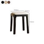 Modish Square Solid Color Standard Ottoman in Pu Leather