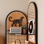 Modern Simple Style Nook Detached Decorative Cabinet with 3 Exterior Shelves/4 Exterior Shelves, Composite Wood Countertop in Midnight Black