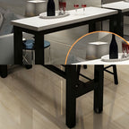 Sleek Modern Armless Bar Stool Set with Footrest - Stylish Seating for Your Home Bar