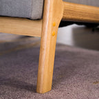 Comfortable Scandinavian Sofa with Foam Cushioning and Non-Skirted Design