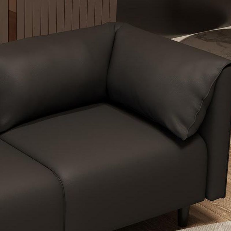 Modish Solid Color Scratch-durable/Water Resistant Loveseat in Gray/Emerald Green/Off-White, 2-seater