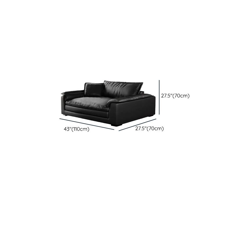 Drawing Room Standard Sofa in Midnight Black with Armrest
