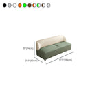 Contemporary Modern Solid Color Scratch-durable Loveseat in PU Leather, 2-Seater with 1 Pillow