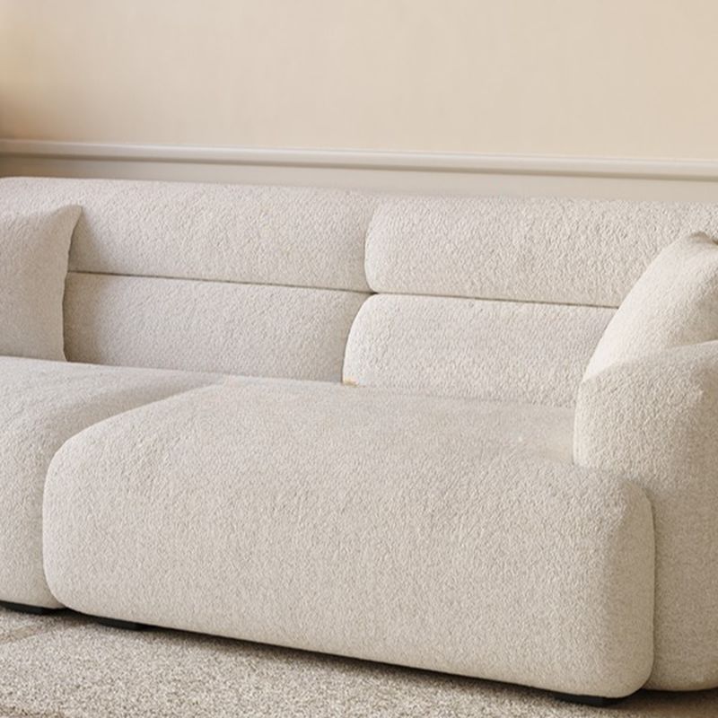Modish Solid Color Stain Resistant Standard Sofa in Black/Light Gray/Coffee with 2 Pillows, Available in 4-seater/5 Person/3-seater