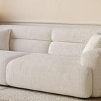 Modish Solid Color Stain Resistant Standard Sofa in Black/Light Gray/Coffee with 2 Pillows, Available in 4-seater/5 Person/3-seater