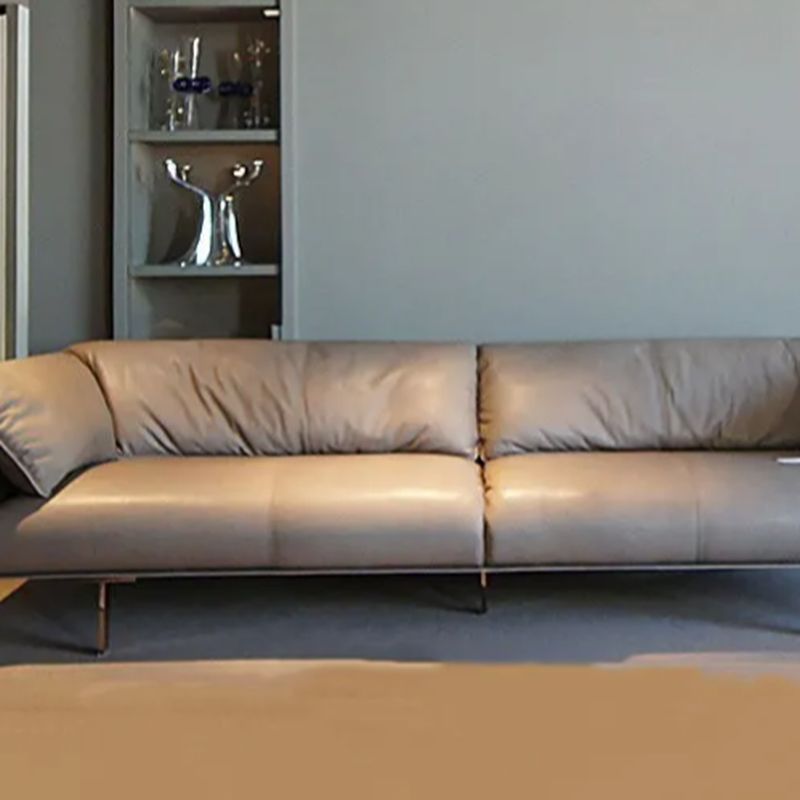 Modern Solid Color Scratch-defiant Standard Sofa/Loveseat/Single Sofa in Grey for 4/3/2-seater