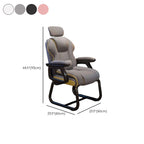 Simple Office Chairs in Midnight Black/Cream/Rose with Armrest, Metal Frame, Ergonomic Design, Adjustable Back Angle, and Headrest
