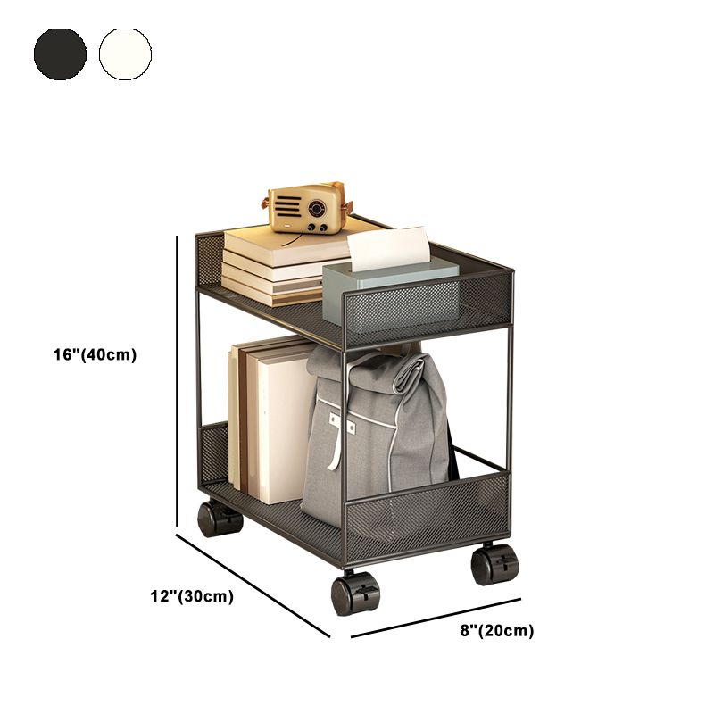 All Ages Metal Tool Roll Cart with 4 Wheels and 3 Tier/2 Shelves