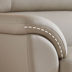 Trendy Solid Color Water Resistant Standard Sofa/Loveseat in Off-White with Arm, Seats 3/2 People