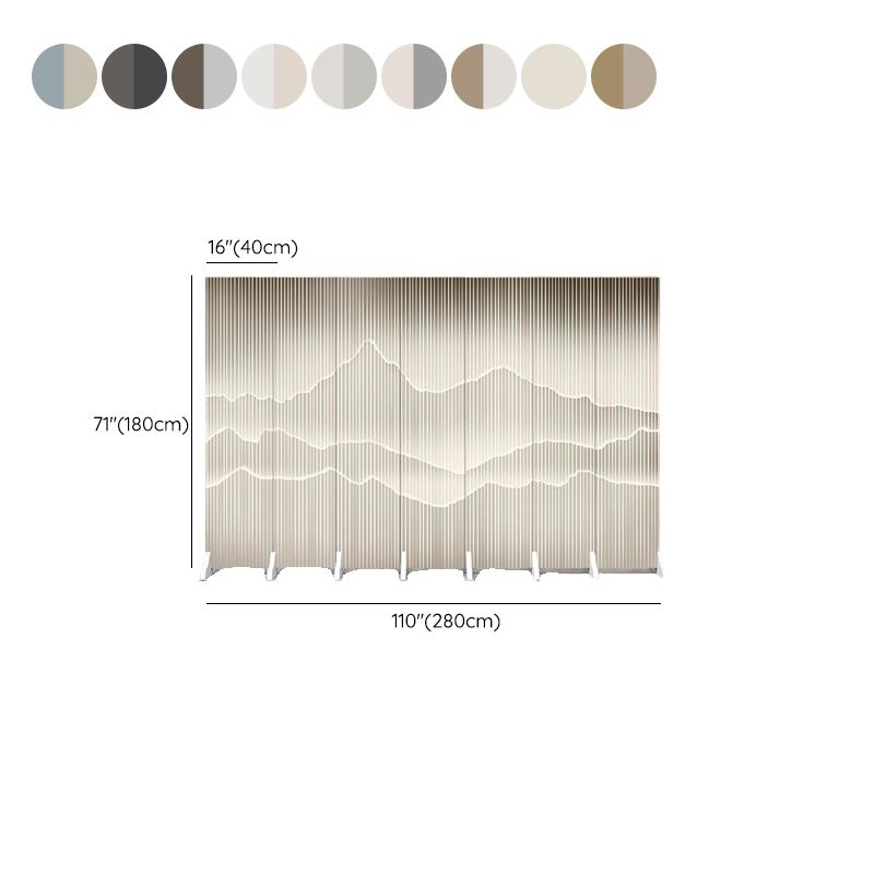 Modern Indoor Opaque Fold Away Temporary Wall Panels with 7 Panels, Double Sided Print, and Flaxen Screen Material