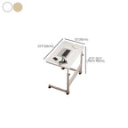 Casual Engineered Wood 1 Tier Adjustable Height Laptop Cart with Casters, Stand Vertical Installation