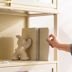 Ivory Rectangular Organizing Shelf with 6-Shelf, Vertical/Lateral Filing, Polymer Door, Closed Back