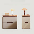 Ivory Modish Nightstand With Drawer Organization Featuring Laminate Countertop