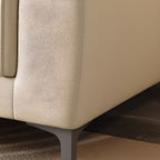 Contemporary Modern Solid Color Water Resistant Standard Sofa in White, 4-seater with 2 Pillows