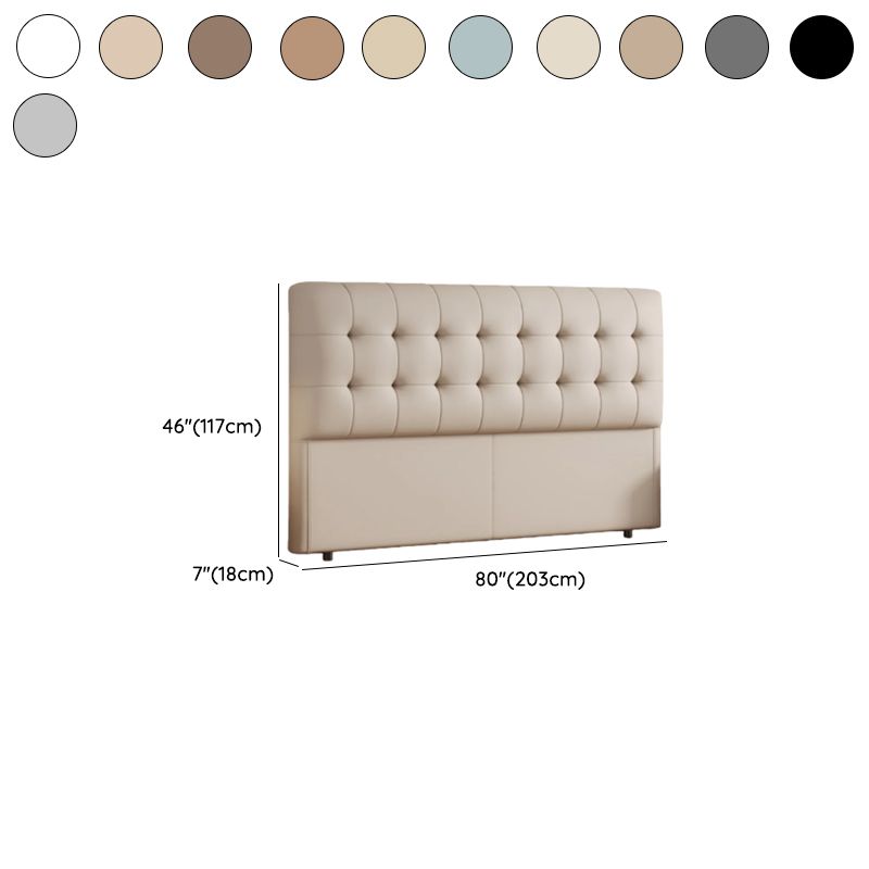 Trendy Panel Headboard with No Distressing, Piled Tufted Rectangle Design for King/Queen/Full Bed, Featuring Sponge Upholstery and Standard Height