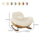 Modern Upholstered Rocking Chair - Stylish Indoor Seating with Natural Wood Legs and Tufted Design