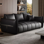 Tear Resistant Black Standard/Single Sofa with Arm and 3/1 Pillows