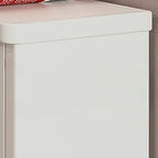 White Modish Manufactured Wood 3 Tiers Shoe Storage, Independent with Closed Back