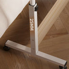 Casual Engineered Wood 1 Tier Adjustable Height Laptop Cart with Casters, Stand Vertical Installation