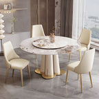 Glam 1/3/4/5/7 Pieces Dining Sets Round Dining Room Table Set