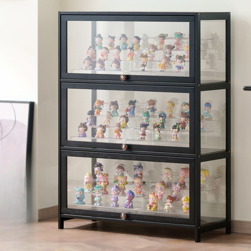 Bambusa Flooring Curio Cabinet with Stockroom, 4 Cabinets/3 Cabinets/2 Cabinets, 4 Shelves/3 Shelves/2 Shelves, 4 Doors/3 Doors/2 Doors