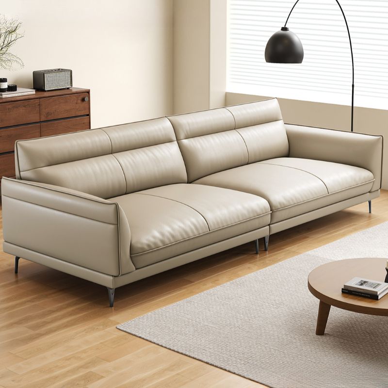 Contemporary Modern Solid Color Water Resistant Standard Sofa in Off-White for 2 People/Seats 1