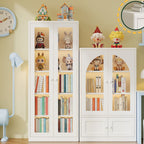 Organizing Shelf with 1 Cabinet, 2 Cabinets, 5-Shelf, 4 Shelves in Alloy Vertical with Closed Back