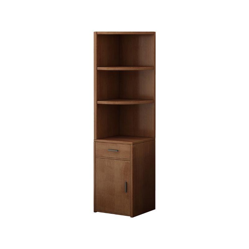 Detached Scratch-immune Accent Cabinet with 3/4 Exterior Shelves, Cabinet Knobs, Sepia/Wood Color Top, Soft Close Drawer, and Stain Resistant