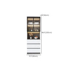 Storm Gray Microwave Shelf Cabinet, Wide Size, 2 Shelves, Self-supporting