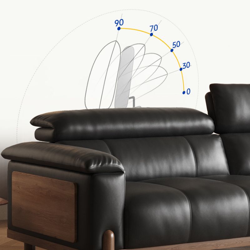 Contemporary Modern Solid Color Water Resistant Standard Sofa in Ink for 2 People