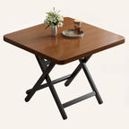 Composite Wood Dining Table with Crossed Legs, Scratch-proof and Foldable, Square Top for 2-seater