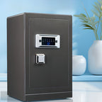 Steel Security Safe with Battery, Pry Resistant, Featuring Drawers, Lockable Interior Lining, and Shelves
