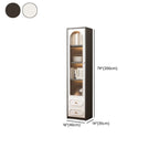 Detached Scratch-immune Accent Cabinet with Glazed Door, Adjustable Shelf, Cabinet Knobs, Soft Close Drawer, and Stain Resistant Finish