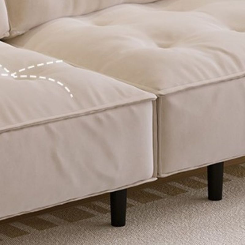 Drawing Room Standard Sofa with Flannel Upholstery in Light Gray/Rose/Navy Blue and Armrest