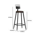 Modern 1/7 Pieces Bar Table Set Rectangle Wood Counter Table with High Stools for Cafe