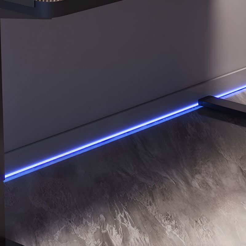 Simplistic Flexible Height Rainproof T-Shape Floor Mounted Lumber Table with Programmable Memory Controller in Black/Chalk/Pink